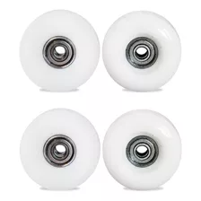 Ruedas De 54 Mm Silicona Patin Artistico Repuesto X4 Blanca 