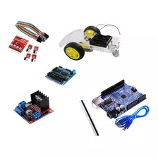 Kit Carro Robô Segue Faixa Linha Arduino Chassi 2wd Completo