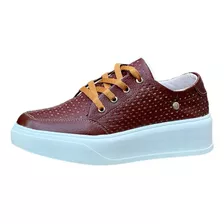 Tenis Mujer, Tenis Cuero Mujer, Tenis Moda, Cuero, Oferta