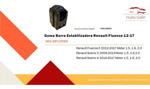 Jgo(2) Goma Barra Estabilizadora Renault Fluence 12-17 Foto 8