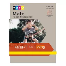 Papel Fotográfico Mate Doble Cara Carta 220gr 20 Hojas