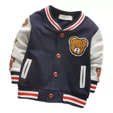 Casaco Jaqueta Raglan Baseball Urso Infantil Criança Bebê