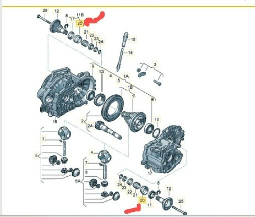 Reten Flecha Caja Std Der. Golf Jetta A4 A5 Vento 02j409528c Foto 6