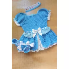 Vestido Cenicienta Bebé A Crochet