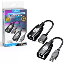 Extensor Usb Lotus Via Rj45 Até 45 Metros - Usb X Rj45 Lt255 Cor Colorido