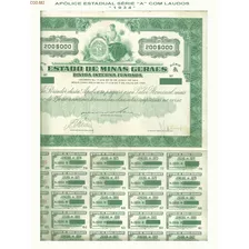 Apólice Estadual De 1934 Com Laudos - Cod.582