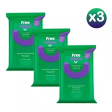  Lenços Umedecidos Antissepticos Free Wipes - Pack 3 Un