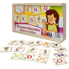 Memória Educativa Alfabeto Em Libras - Brinquedo Educativo