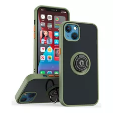 Case De Motorola Moto G9 Power Ahumado + Anillo Verde Claro