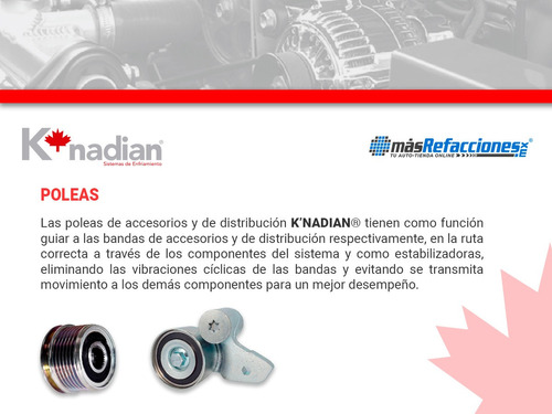 Polea Banda Nylon 6 Ranuras K-nadian Saturn L300 V6 3.0l 05 Foto 5