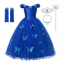 Disfraz Princesa Cenicienta Disney C/ Mariposas Y Accesorios