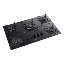 Cooktop 5 Bocas Itatiaia Essencial Tripla Gás Preto Bivolt