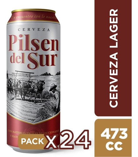 Cerveza Pilsen Del Sur X24 473 Cc