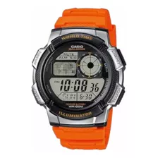 Reloj Casio Ae-1000w-4bv Naranja Caballero