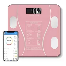 Balanza Digital Smart Bluetooth - Controla Tu Peso Y Salud Color Rosado