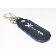 Chaveiro Em Couro Preto Peugeot 