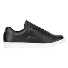 Tenis Urbano Casual Agujeta Jeep S100 Negro Para Hombre