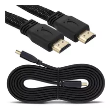 Cabo Hdmi Trançado Gold 3 Metros Hd 4k 3d Tv Ps3 Xbox Barato