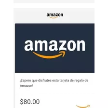 Tarjeta Amazon Gift Card 80 Dólares Usa - Código Original