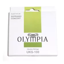 Encordado Olympia Para Ukelele Uks-100 Color Blanco Orientación De La Mano Derecha