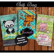 25 Diseños Chips Bags Infantiles Comunión Baby Shower Digita