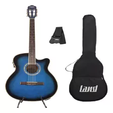 Kit Violão Land Nylon Azul Lw-n-40e Bl Capa Correia