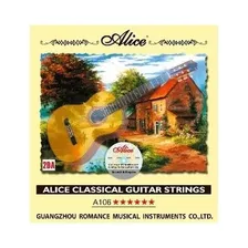 Juego De Cuerdas De Nylon Para Guitarra Clasica, Marca Alice