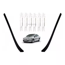 Kit X2 Moldura Lateral Parabrisas Original Peugeot 408 +gram