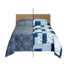 Cover Cubrecama Quilt Colors Verano Reversible Liso 2 1/2 Pz