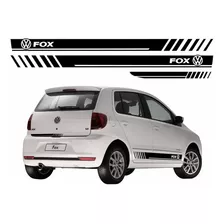 Adesivos Laterais E Mala Compatível Volkswagen Fox Mod3 Cor Preto