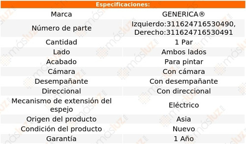 2- Espejos Elect C/cmara Kicks 2017/2020 Genrica Foto 2