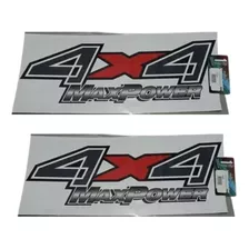 Par Emblema Adesivo F250 4x4 Maxpower 2007 A 2011 P Linha 3m