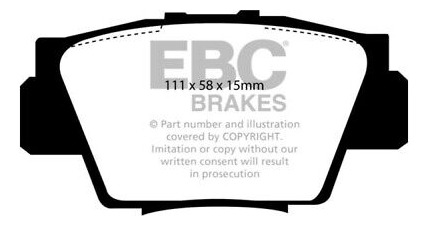 Ebc For 91-96 Acura Nsx 3.0 Yellowstuff Rear Brake Pads Ccn Foto 5