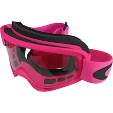 Óculos Goggle Oakley O Frame Mx Neon Pink/lente Clear