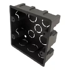 50 Pcs Caixinha De Luz 4x4 Plastica Tomada Interruptor Preta