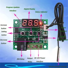 Interruptor Dc 12v Temperatura Sensor Termostato Inteligente