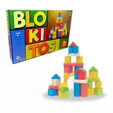 Blocos De Montar Infantil Blokitos 26 Pç Em Madeira Colorido