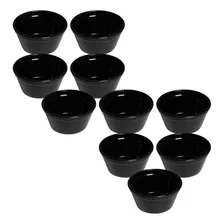 10 Ramekin Cheff 150 Ml Preto Polipropileno Ref 691