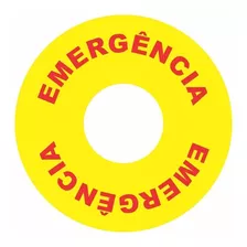 Kit 10 Placas De Identificação Para Botão De Emergência