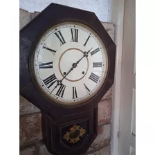 Antiguo Reloj De Pared Funciona Impecable