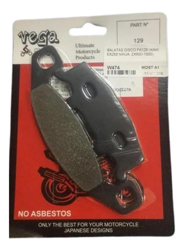 Balatas Disco Fa129 (kaw Ex 250 Ninja ,zx 600-1000) (w474) Foto 3