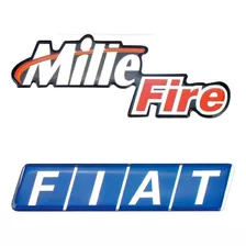 Emblema Adesivo Resinado Para Mala Fiat Uno Mille Fire