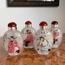 Antigos Raros Perfumeiros Orientais Snuff Bottle Pintados