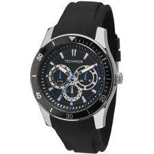 Relógio Technos Masculino Racer Prata - 6p29aiq/8p Cor Da Correia Preto Cor Do Bisel Preto Cor Do Fundo Azul