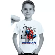 Camiseta Infantil Homem Aranha Desenho