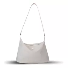 Bolsa Hombro Mano Bandolera Juvenil Casual Moda Dama Mujer Color Blanco Diseño De La Tela Liso