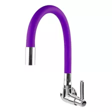 Torneira Color Luxo Parede Cano De Silicone Flexível C-66