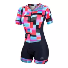 Enterito De Ciclismo Femenino Colorfull Geometric Marcio May