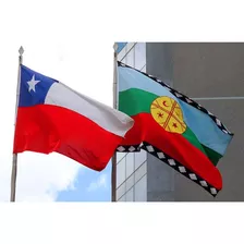 Pack 2 Bandera Pueblo Mapuche + Bandera Chile Fiestas 18