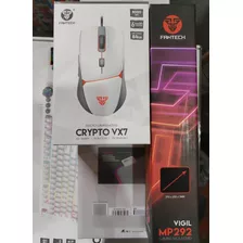 Mouse Gamer Fantech Crypto Vx7, 8000dpi, Mousepad Incluido 